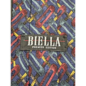 Men's Neck Tie Biella Silk L56" W3.5" Multicolor
